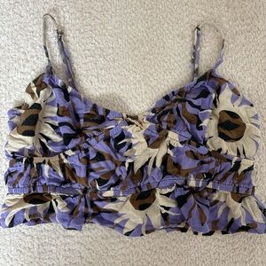 Rip Curl Lavender Floral Print Cropped Cami
